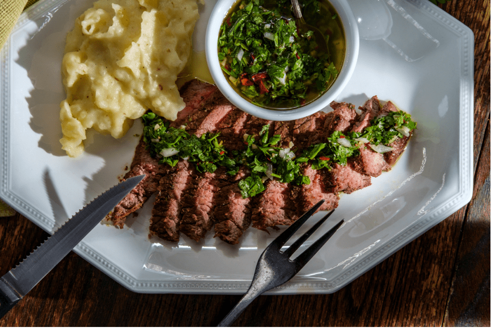 Flank Steak with Chimichurri Sauce