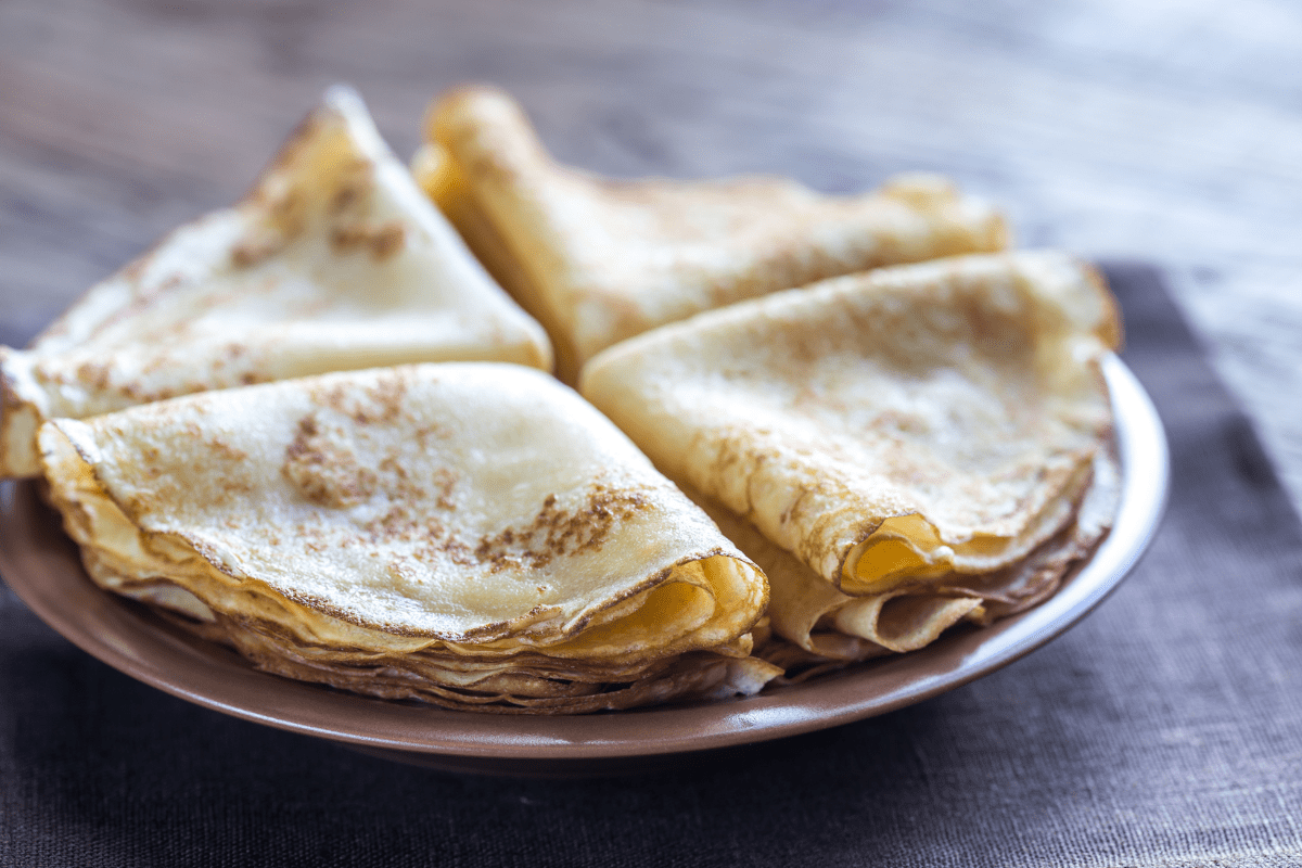 savory crepes on a plate
