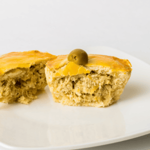 Brazilian savory hand pies with chicken and green olives