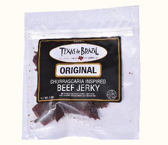 Texas de Brazil original beef jerky in clear packet
